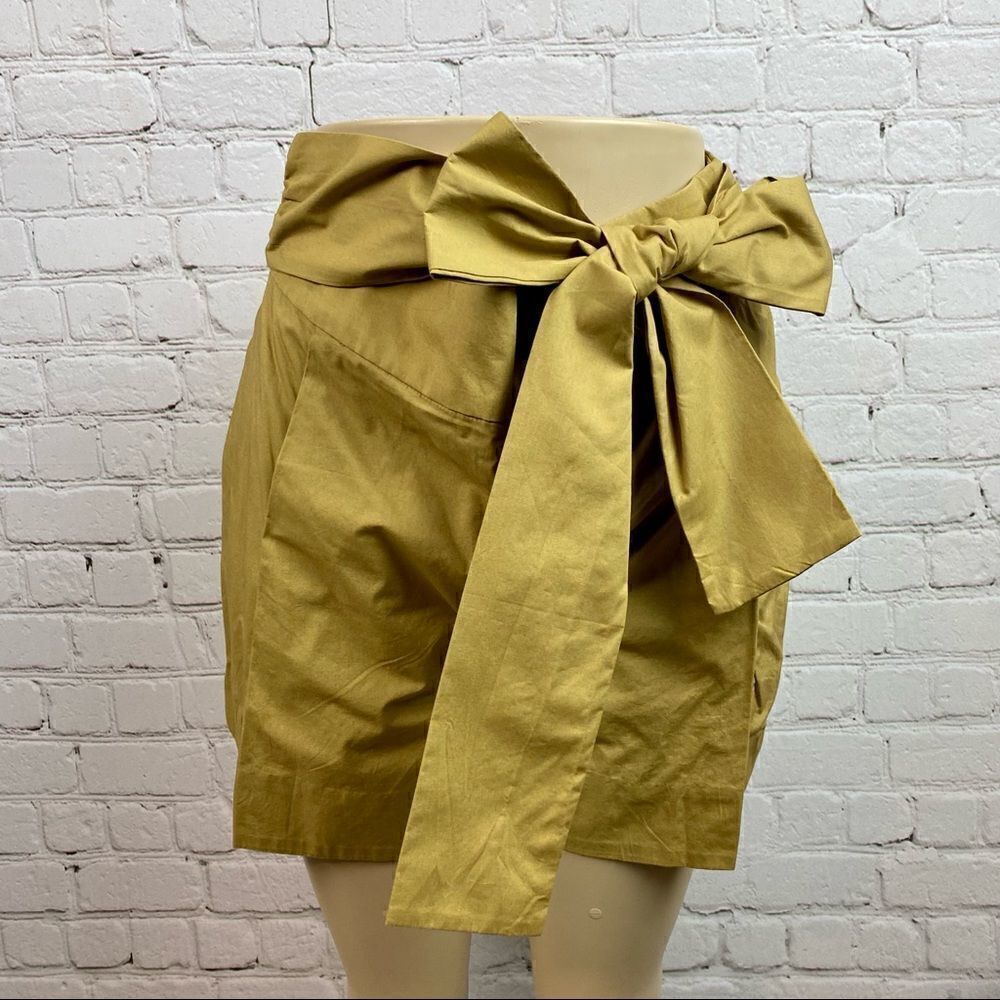 NWT J Crew Velano Bow Khaki Paper Bag Waist Tie Shorts 4